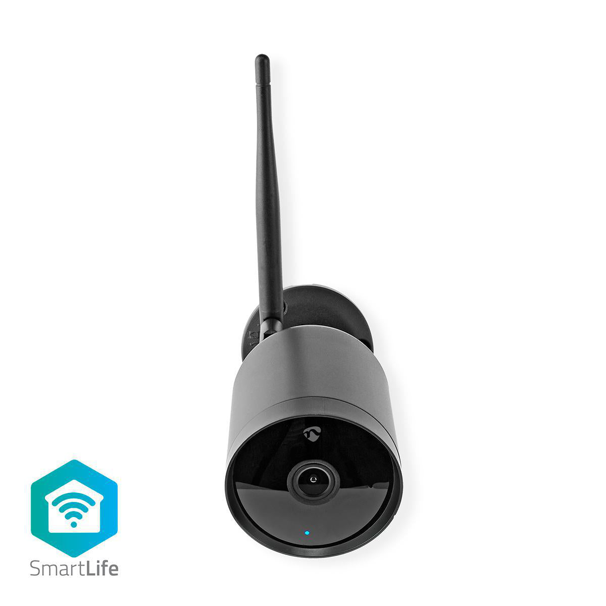 SmartLife Außenkamera | Wi-Fi | Full HD 1080p | IP65 | Cloud Storage (optional) / microSD (not enthalten) | 12 V DC | mit Bewegungssensor | Nachtsicht | Schwarz