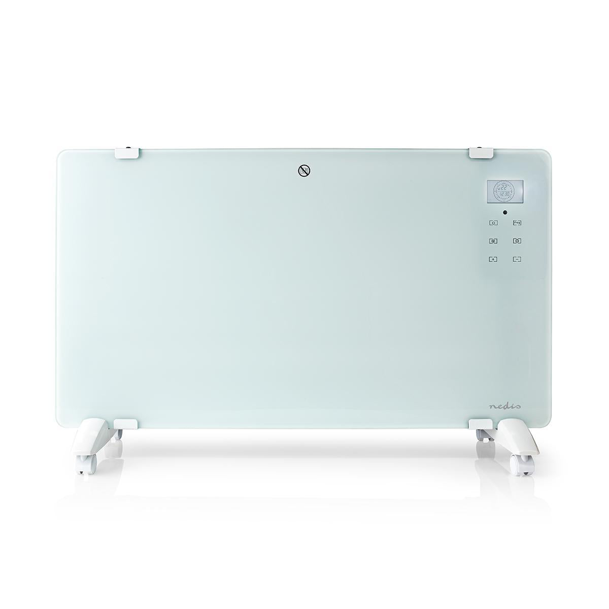 SmartLife Konvektionsheizgeräte | Wi-Fi | geeignet für Badezimmer | Glasverkleidung | 2000 W | 2 Wärmeeinstellungen | LED | 15 - 35 °C | Verstellbares Thermostat | Weiss