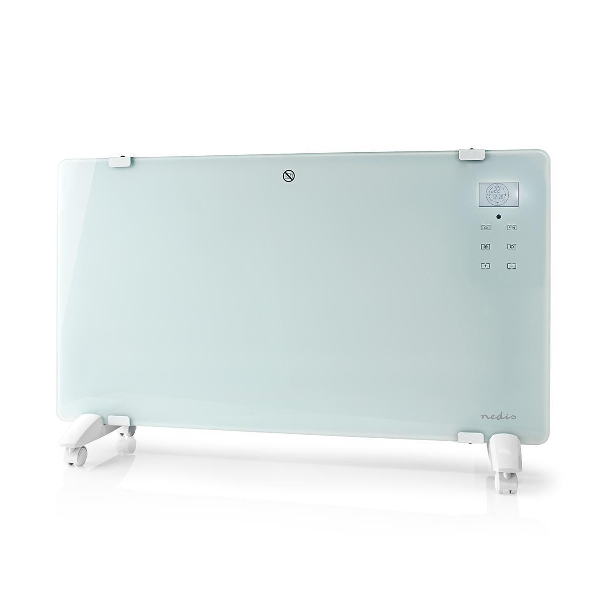 SmartLife Konvektionsheizgeräte | Wi-Fi | geeignet für Badezimmer | Glasverkleidung | 2000 W | 2 Wärmeeinstellungen | LED | 15 - 35 °C | Verstellbares Thermostat | Weiss