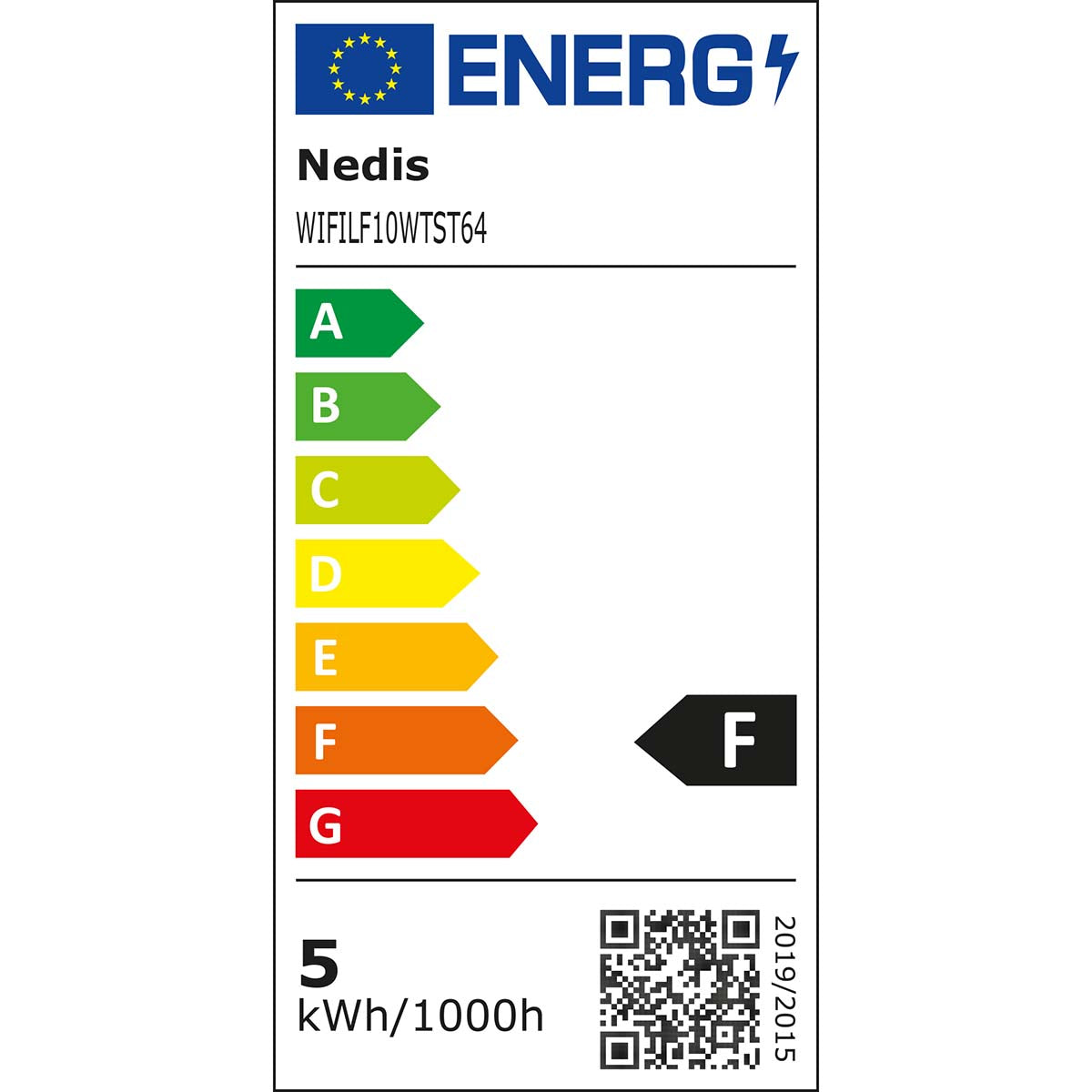 SmartLife LED Filament Lampe | Wi-Fi | E27 | 500 lm | 5 W | Warmweiss | 2700 K | Glas | Android™ / IOS | ST64 | 1 Stück