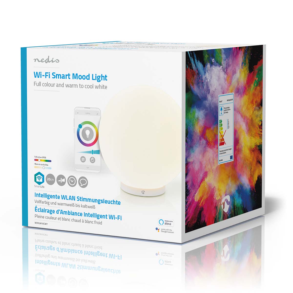 SmartLife Stimmungslicht | Wi-Fi | Rund | | 360 lm | RGB / Warm bis kühlen weiß | 2700 - 6500 K | 5 W | Glas | 1 Stück