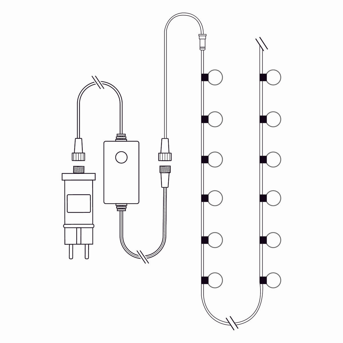 SmartLife Weihnachtsbeleuchtung | Party-Lichter | Wi-Fi | RGB | 48 LED's | 10.8 m | Android™ / IOS | Lampendurchmesser: 30 mm