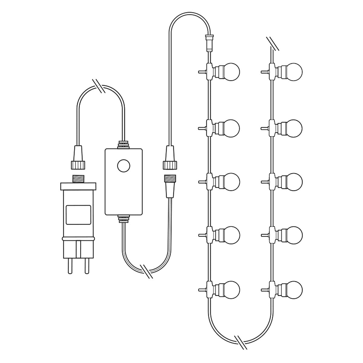 SmartLife Weihnachtsbeleuchtung | Party-Lichter | Wi-Fi | RGB | 10 LED's | 9.00 m | Android™ / IOS | Lampendurchmesser: 50 mm