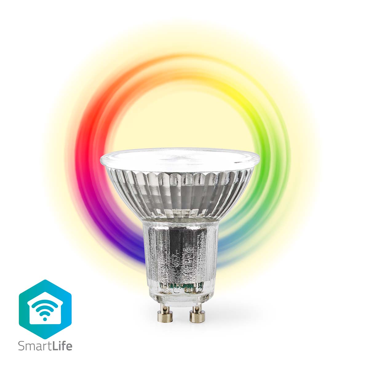 SmartLife LED-Spot | Wi-Fi | GU10 | 345 lm | 4.9 W | RGB / Warm bis kühlen weiß | 2700 - 6500 K | Energieklasse: G | Android™ / IOS | PAR16 | 1 Stück