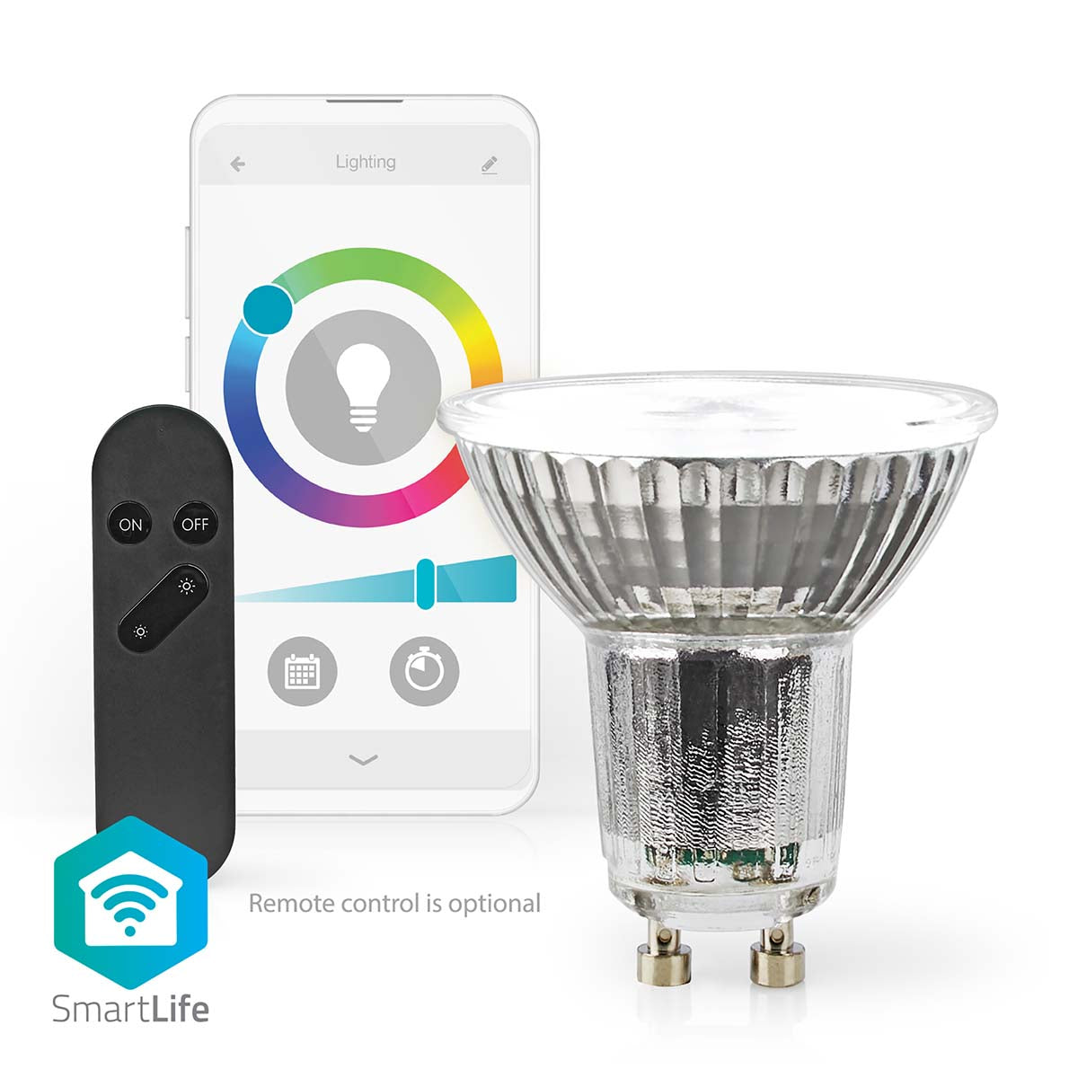 SmartLife LED-Spot | Wi-Fi | GU10 | 345 lm | 4.9 W | RGB / Warm bis kühlen weiß | 2700 - 6500 K | Energieklasse: G | Android™ / IOS | PAR16 | 1 Stück