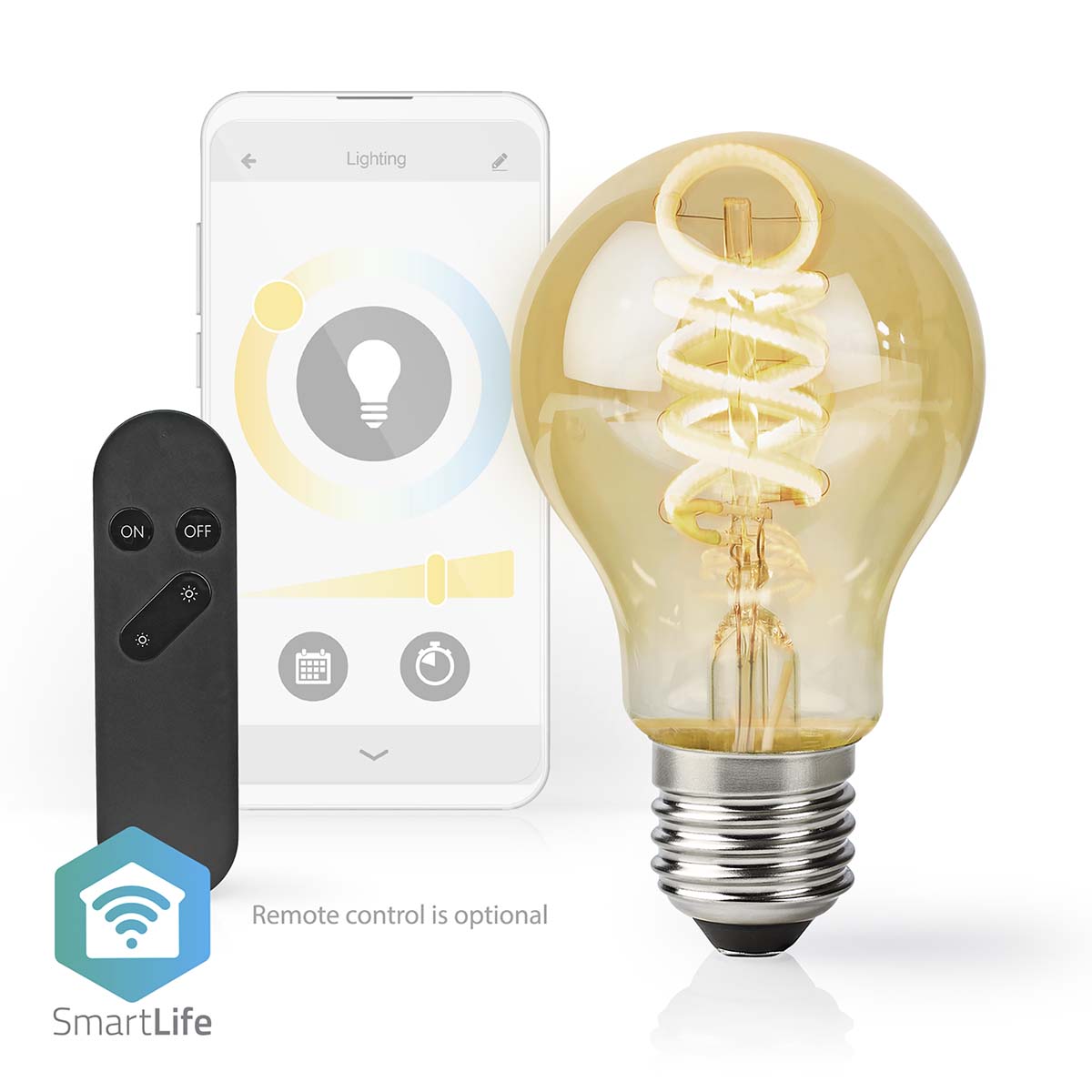 SmartLife LED Filament Lampe | Wi-Fi | E27 | 360 lm | 4.9 W | Warm bis kühlen weiß | 1800 - 6500 K | Glas | Android™ / IOS | Birne | 1 Stück