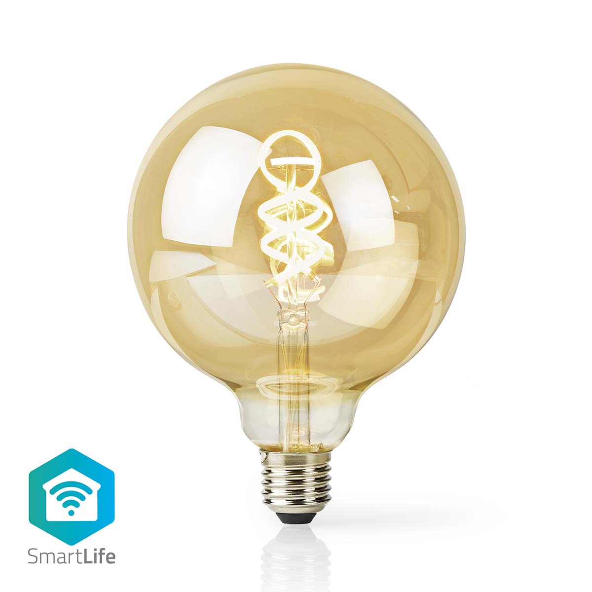 SmartLife LED Filament Lampe | Wi-Fi | E27 | 360 lm | 4.9 W | Warm bis kühlen weiß | 1800 - 6500 K | Glas | Android™ / IOS | Globe | 1 Stück