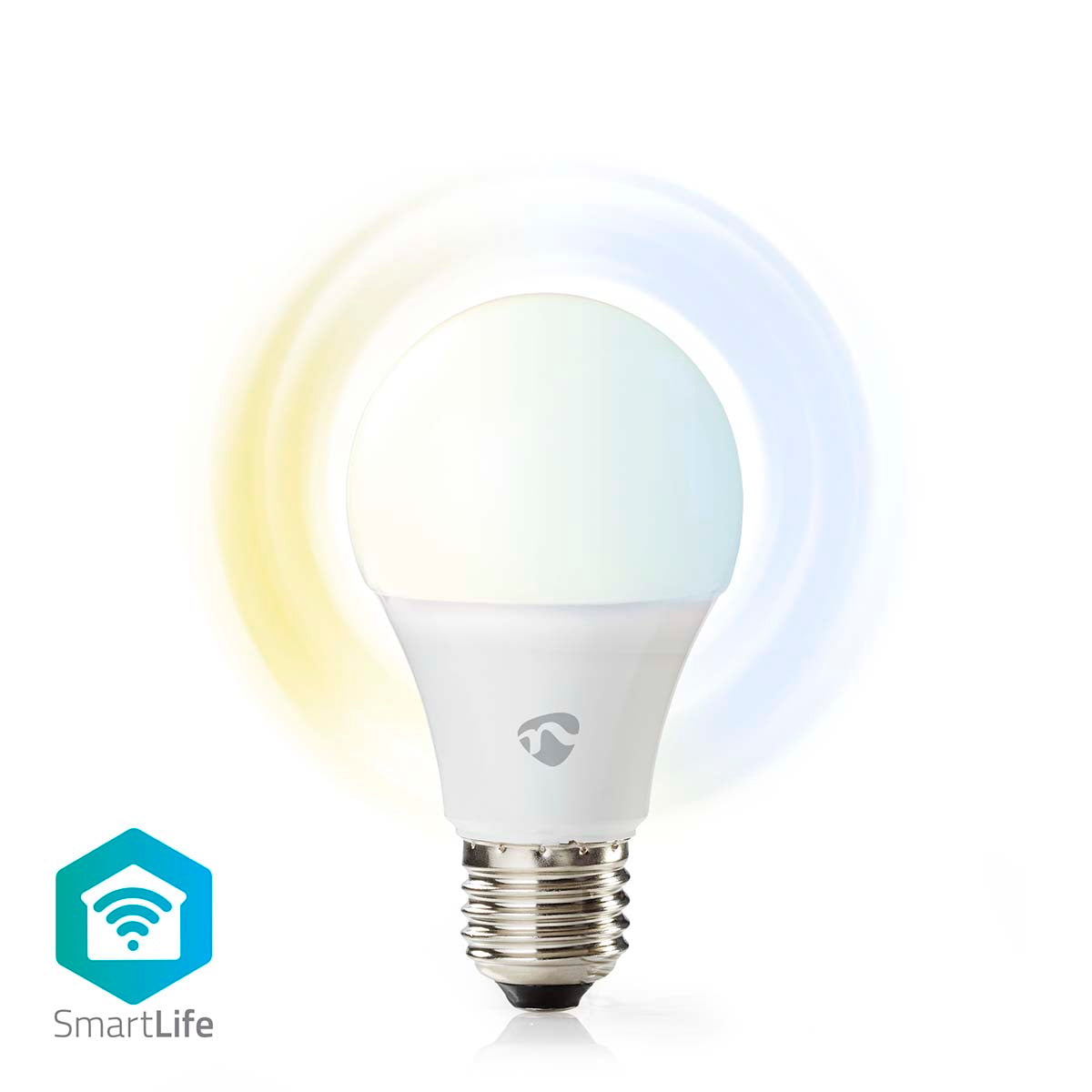 SmartLife-LED-Glühbirne | Wi-Fi | E27 | 806 lm | 9 W | Warm bis kühlen weiß | 2700 - 6500 K | Android™ / IOS | Birne | 1 Stück