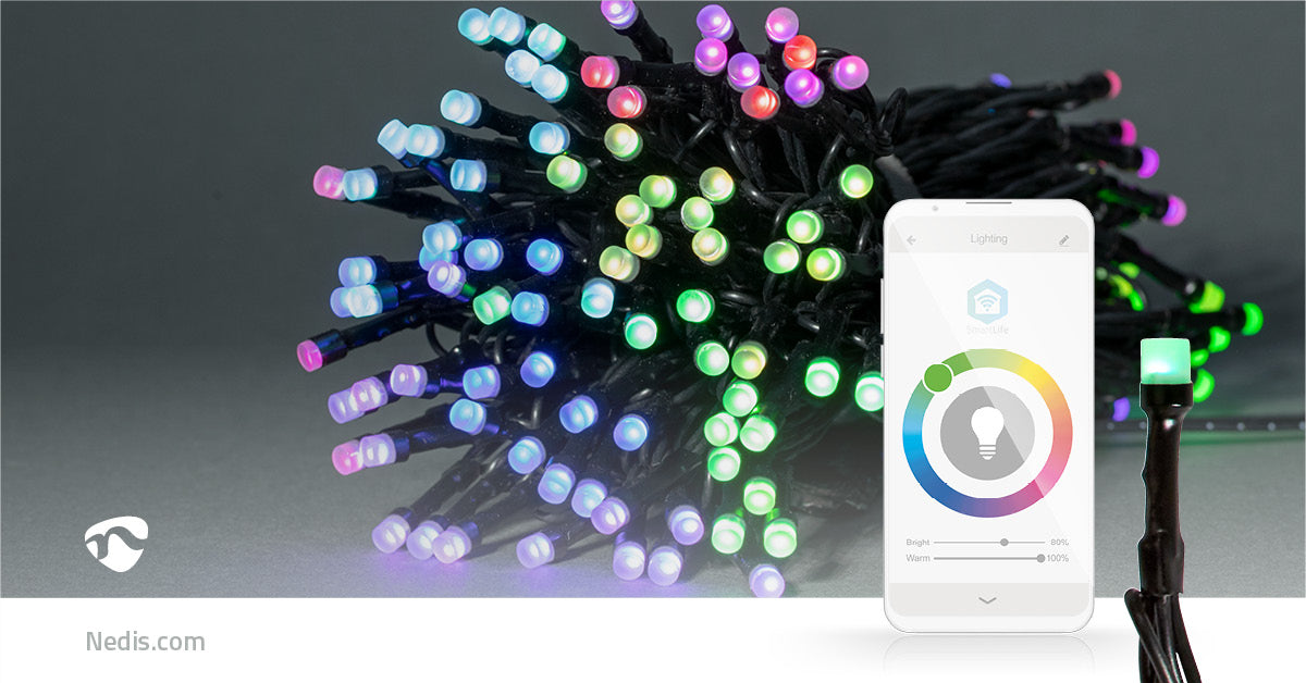 SmartLife Weihnachtsbeleuchtung | Schnur | Wi-Fi | RGB | 168 LED's | 20.0 m | Android™ / IOS