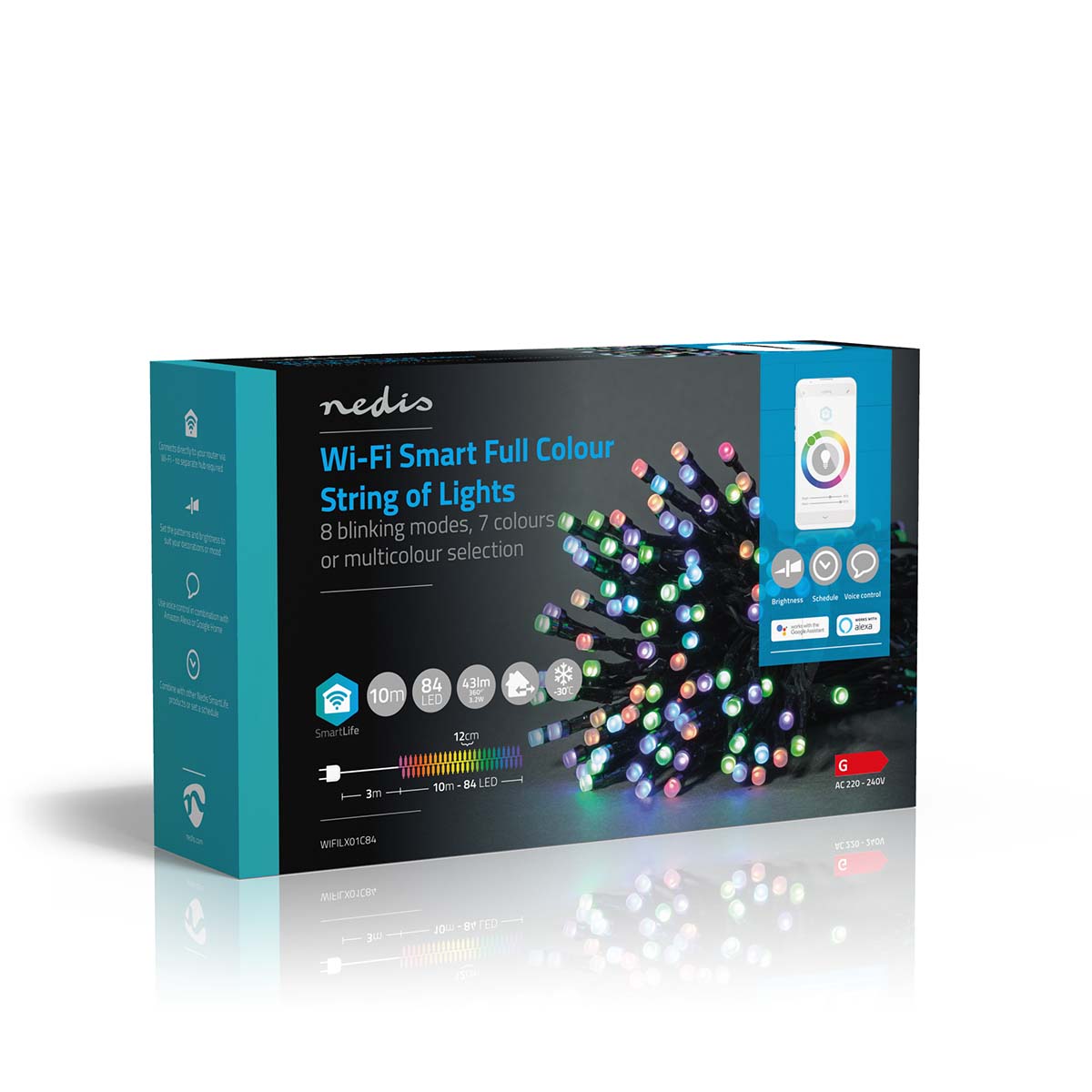 SmartLife Weihnachtsbeleuchtung | Schnur | Wi-Fi | RGB | 84 LED's | 10.0 m | Android™ / IOS