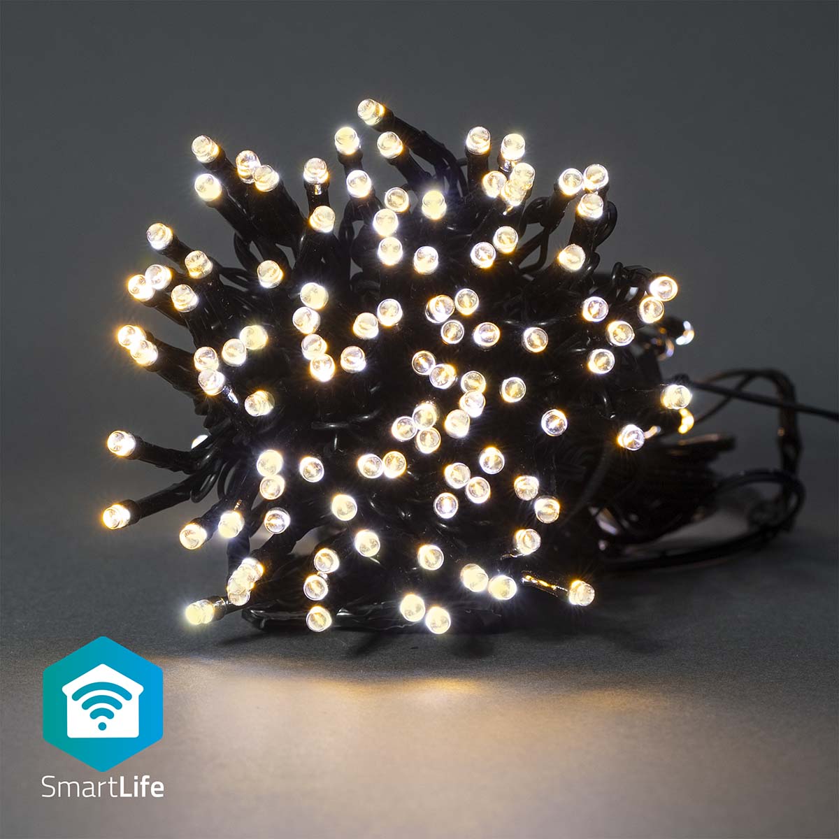 SmartLife Weihnachtsbeleuchtung | Schnur | Wi-Fi | Warmweiss | 100 LED's | 10.0 m | Android™ / IOS