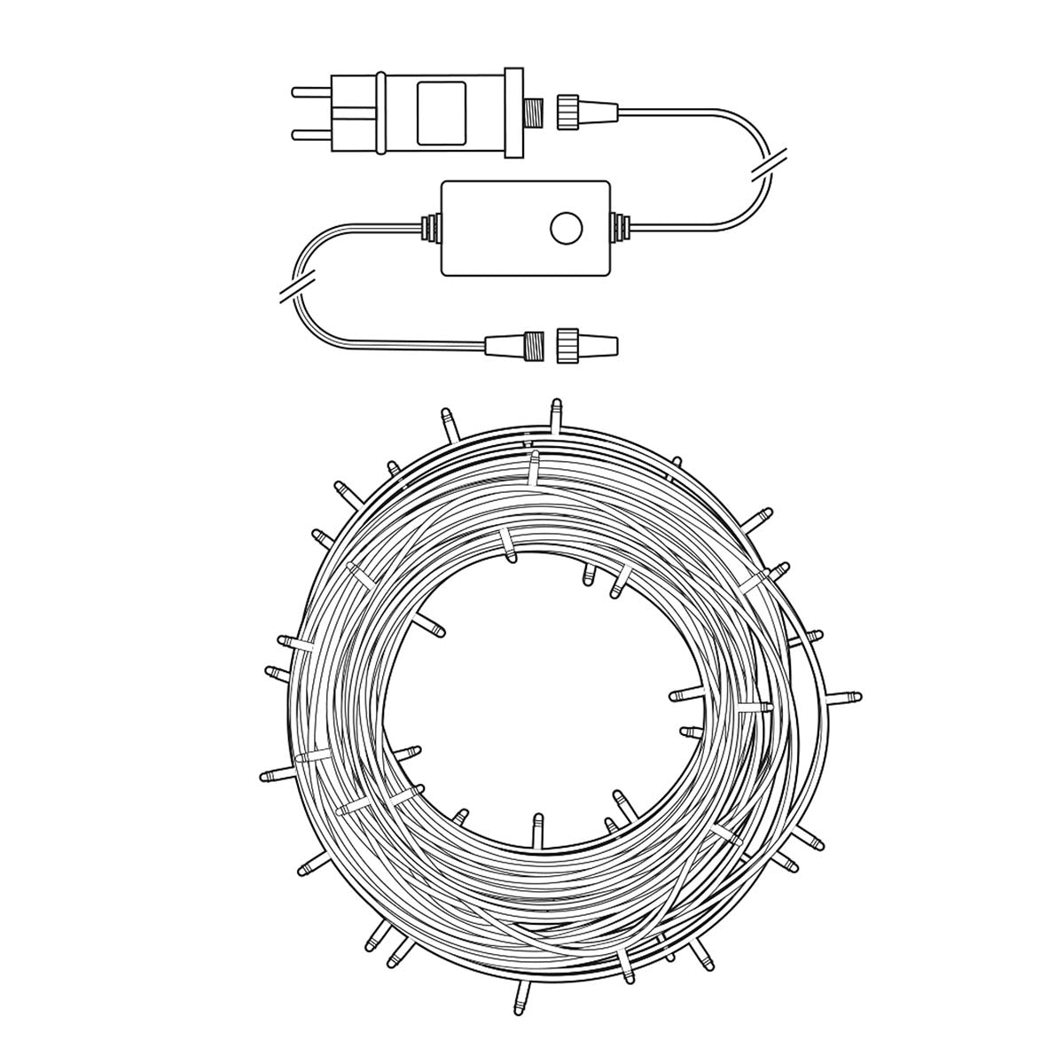 SmartLife Weihnachtsbeleuchtung | Schnur | Wi-Fi | Warmweiss | 100 LED's | 10.0 m | Android™ / IOS