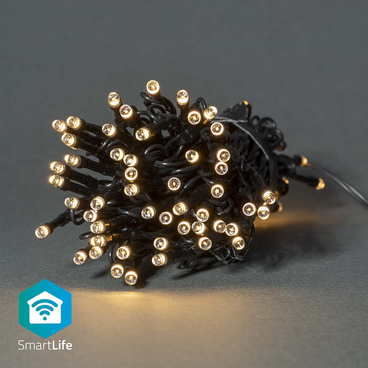 SmartLife Weihnachtsbeleuchtung | Schnur | Wi-Fi | Warmweiss | 50 LED's | 5.00 m | Android™ / IOS