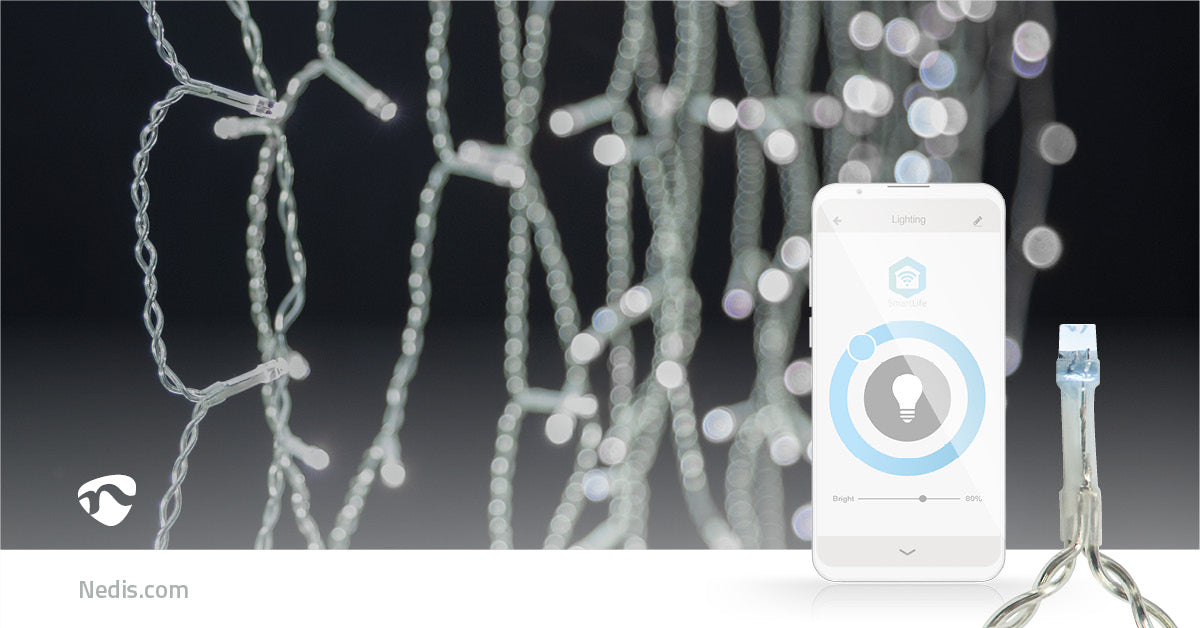 SmartLife Weihnachtsbeleuchtung | Eiszapfen | Wi-Fi | Kaltweiss | 240 LED's | 5.00 m | Android™ / IOS