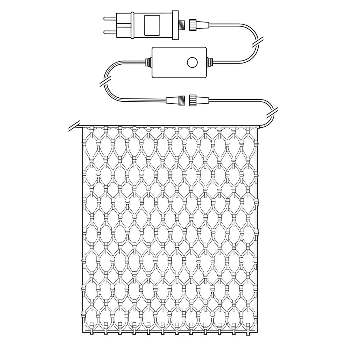 SmartLife Weihnachtsbeleuchtung | Netz | Wi-Fi | Warmweiss | 280 LED's | 3.00 m | 3 x 2 m | Android™ / IOS