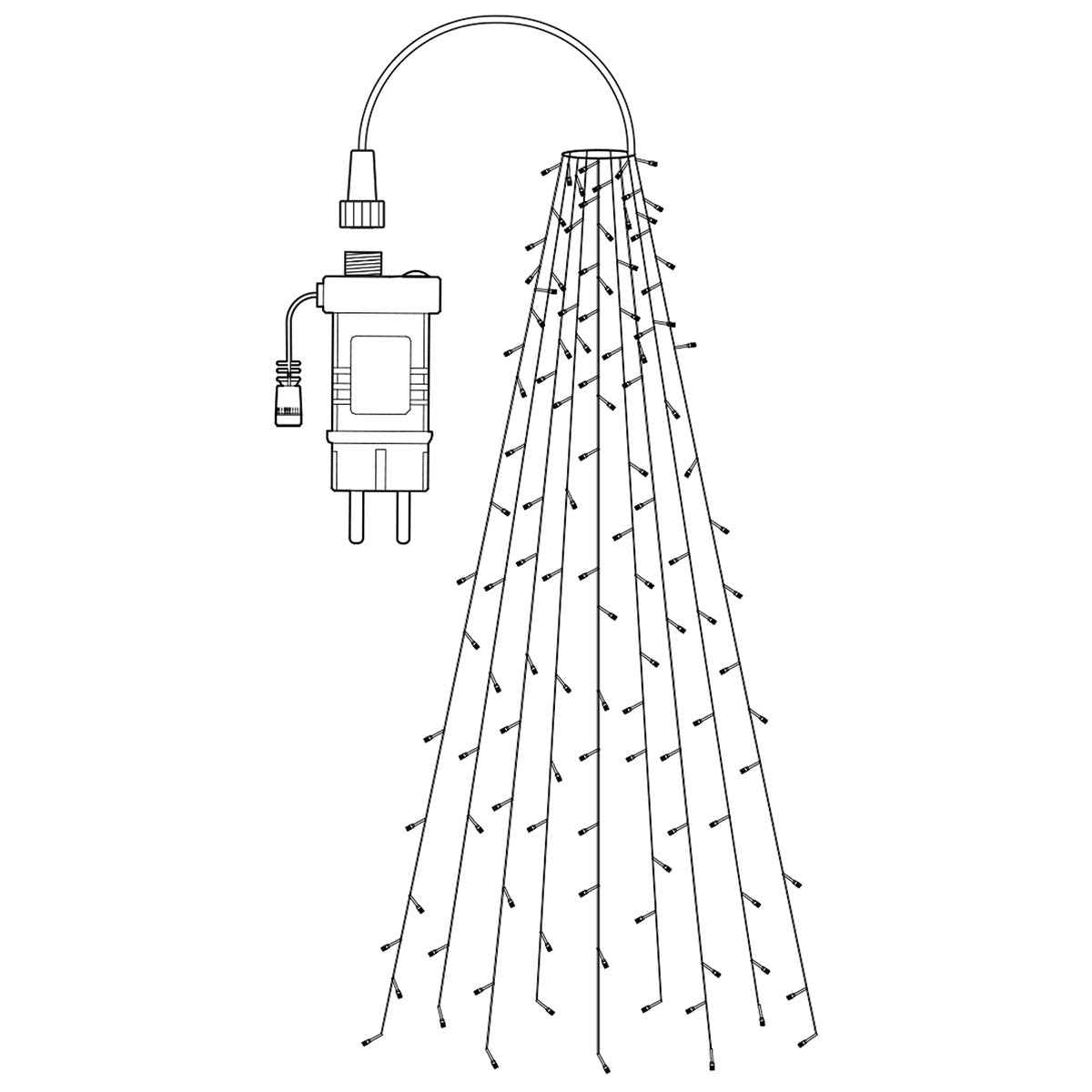 SmartLife Weihnachtsbeleuchtung | Baum | Wi-Fi | RGB | 180 LED's | 10 x 2 m | Android™ / IOS