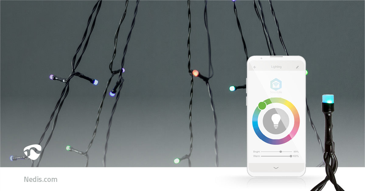 SmartLife Weihnachtsbeleuchtung | Baum | Wi-Fi | RGB | 180 LED's | 10 x 2 m | Android™ / IOS