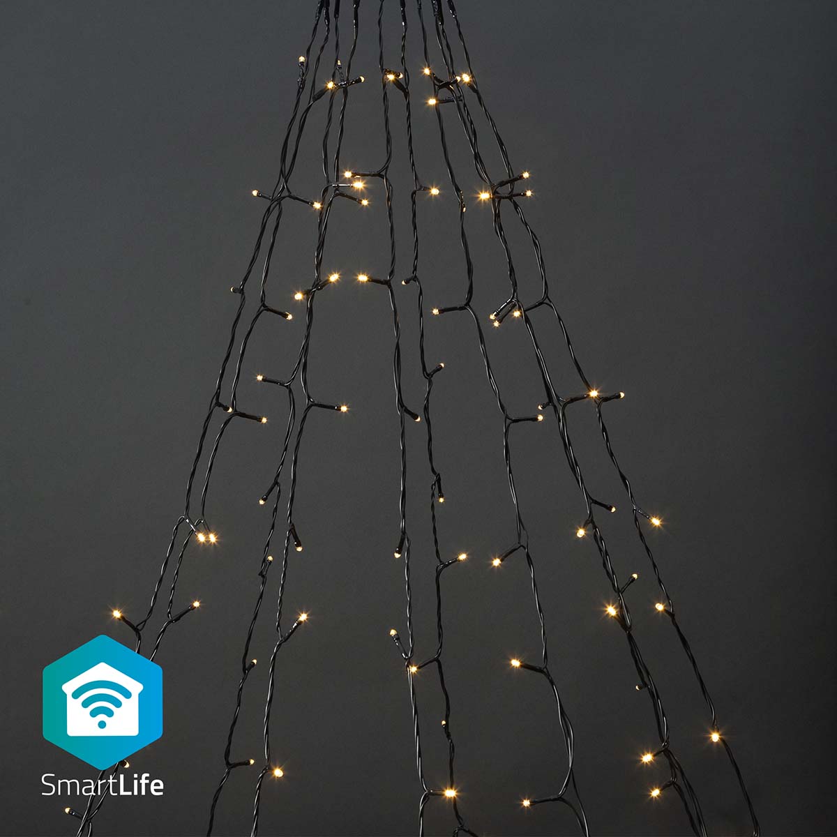 SmartLife Weihnachtsbeleuchtung | Baum | Wi-Fi | Warmweiss | 200 LED's | 20.0 m | 10 x 2 m | Android™ / IOS