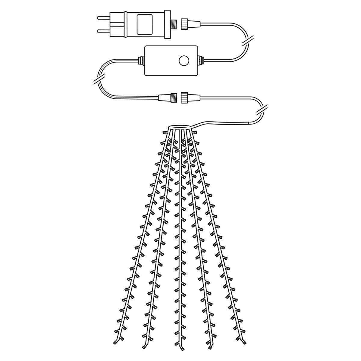 SmartLife Weihnachtsbeleuchtung | Baum | Wi-Fi | Warmweiss | 200 LED's | 20.0 m | 10 x 2 m | Android™ / IOS