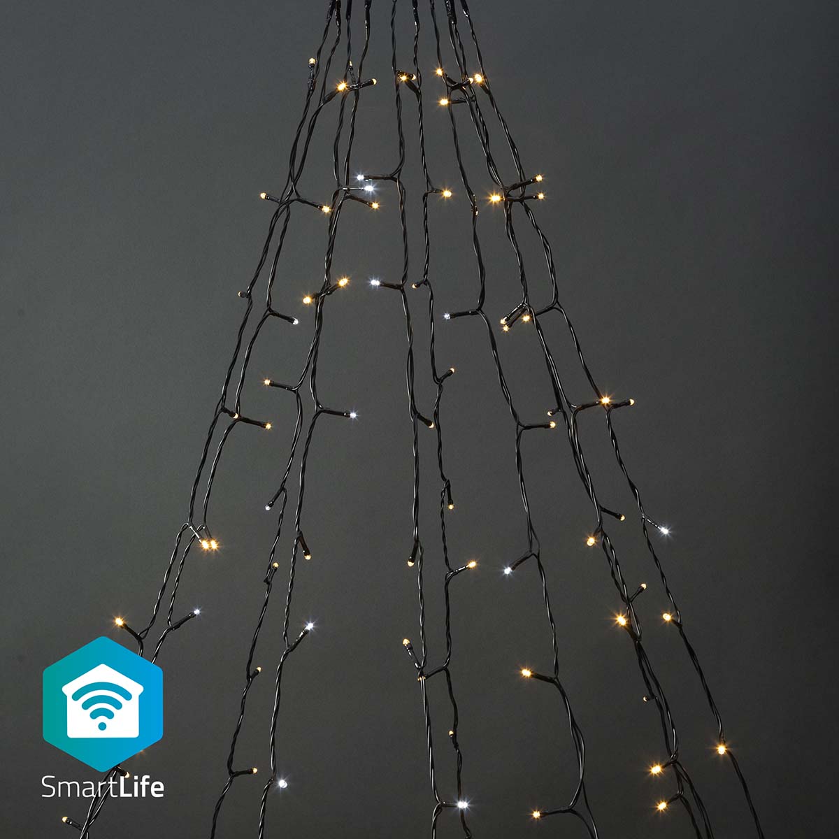 SmartLife Weihnachtsbeleuchtung | Baum | Wi-Fi | Warm bis kühlen weiß | 200 LED's | 20.0 m | 10 x 2 m | Android™ / IOS