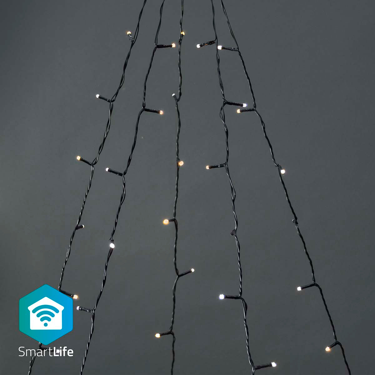 SmartLife Weihnachtsbeleuchtung | Baum | Wi-Fi | Warm bis kühlen weiß | 200 LED's | 20.0 m | 5 x 4 m | Android™ / IOS