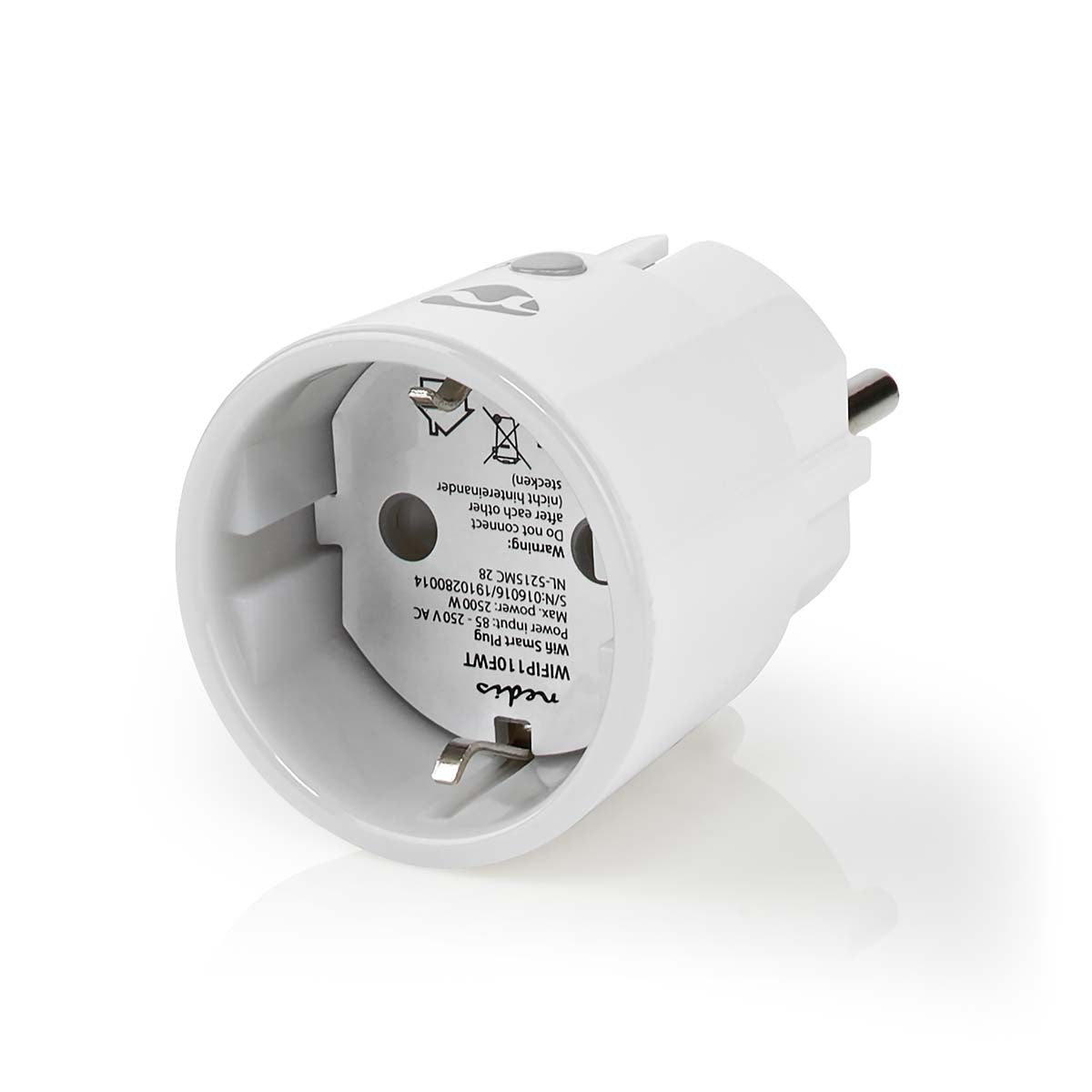 SmartLife Smart Stecker | Wi-Fi | Leistungsmesser | 2500 W | Schutzkontakt / Typ F (CEE 7/7) | -10 - 40 °C | Android™ / IOS | Weiss