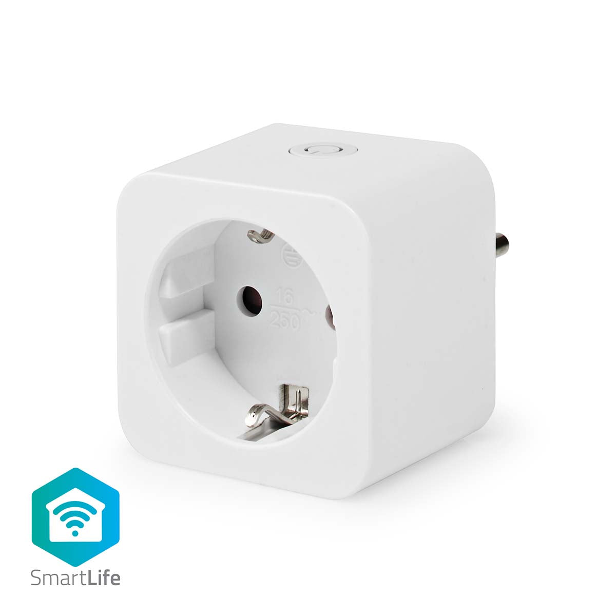 SmartLife Smart Stecker | Wi-Fi | Leistungsmesser | 3680 W | Type F (CEE 7/3) | 0 - 55 °C | Android™ / IOS | Weiss