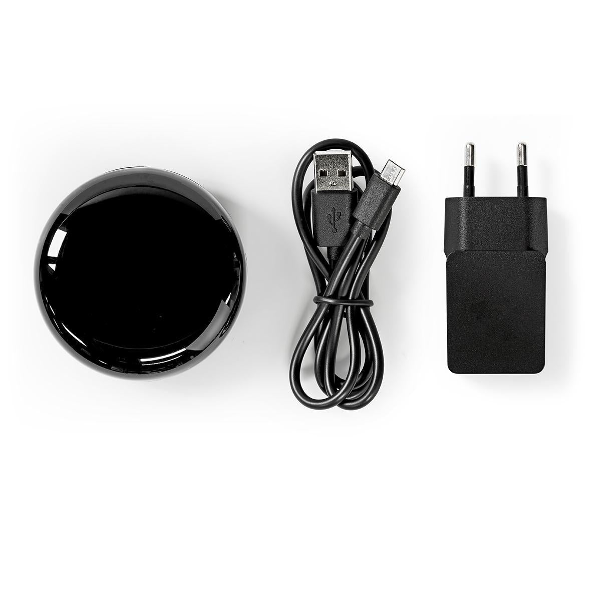 SmartLife IR-Fernbedienung | Wi-Fi | Universal | Signalreichweite: 5 m | 38 KHz | Stromversorgung über USB | Android™ / IOS | Schwarz
