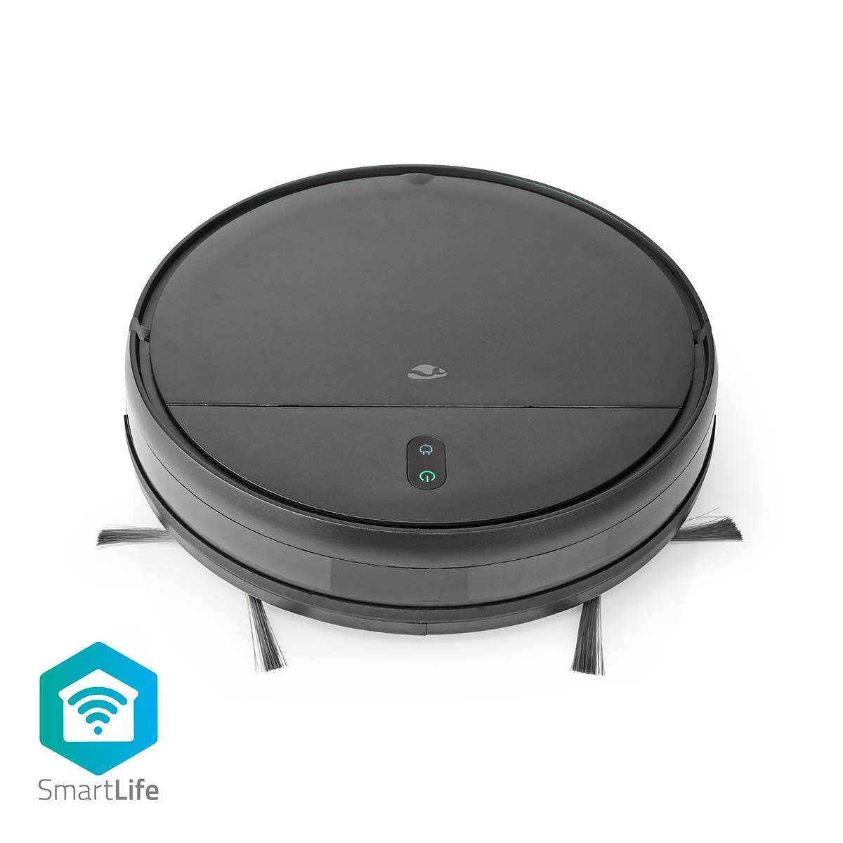 SmartLife Roboter-Staubsauger | Random | Wi-Fi | Kapazität Auffangbehälter: 0.2 l | Automatisches Laden | Maximale Betriebszeit: 90 min | Schwarz | Android™ / IOS