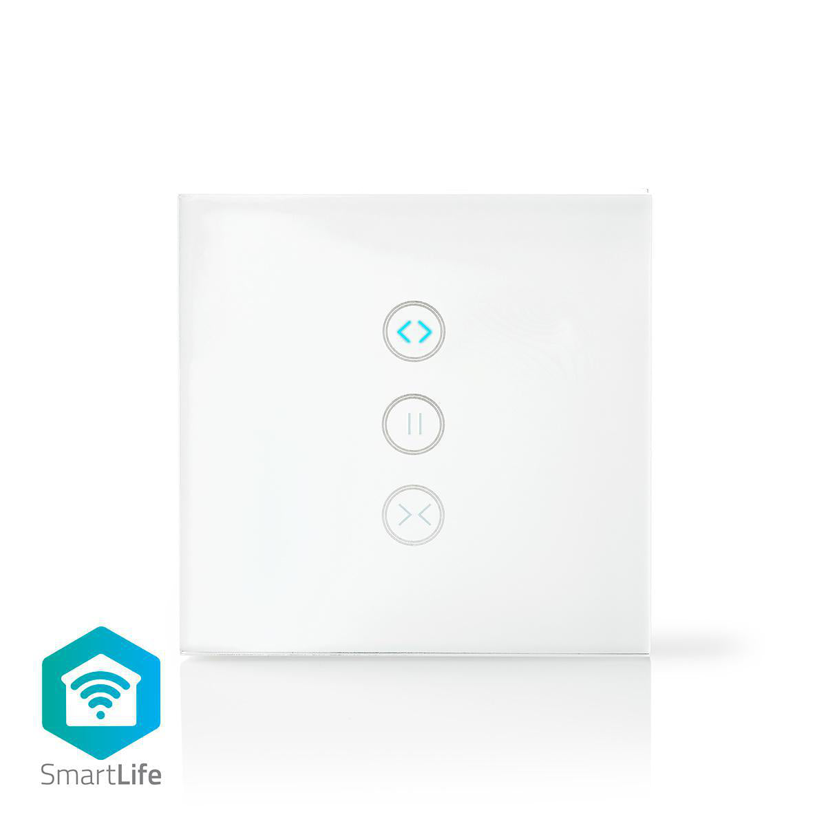 SmartLife Wandschalter | Wi-Fi | Sonnenschirm / Verschluss / Vorhang | Wandhalterung | 300 W | Android™ / IOS | Glas | Weiss