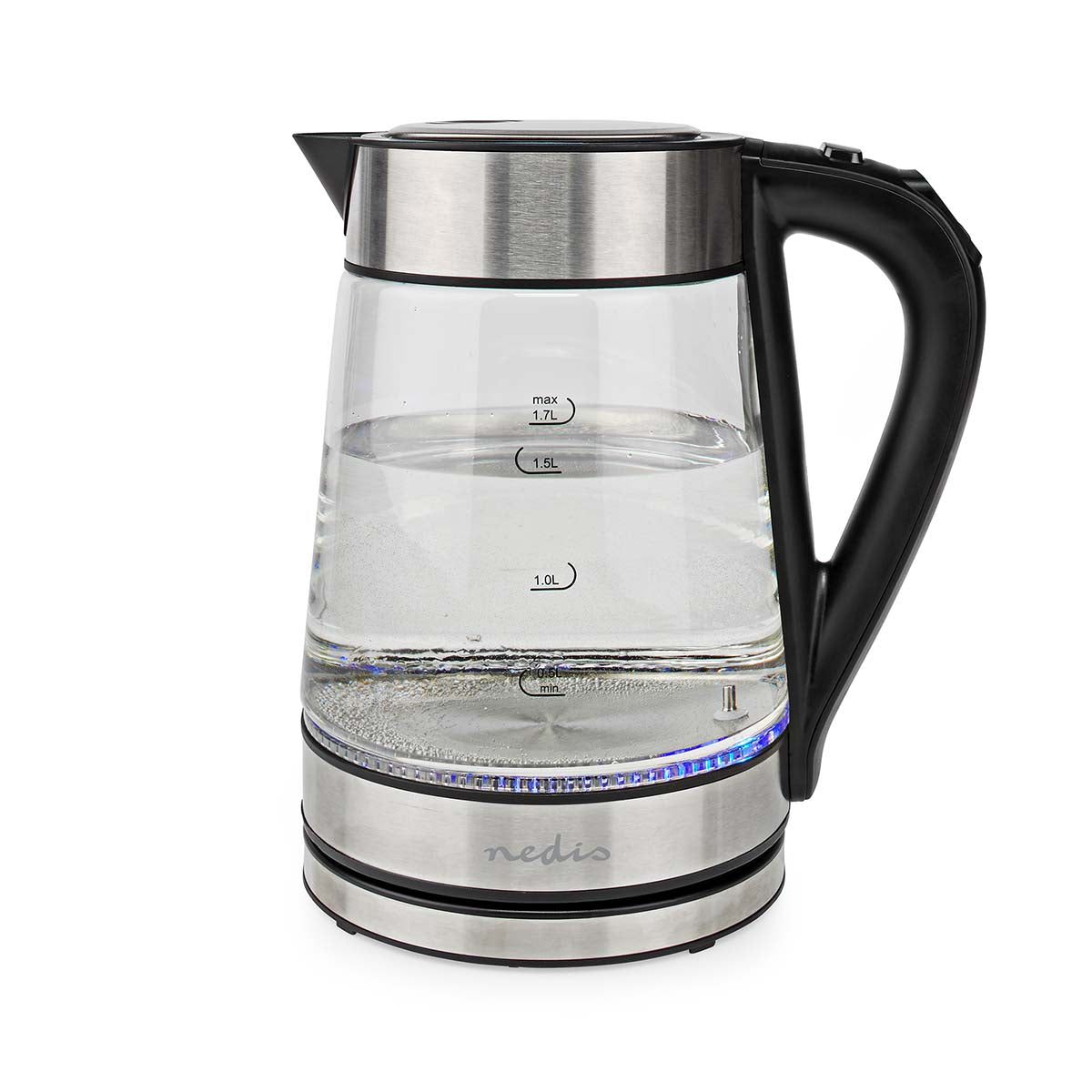 SmartLife Wasserkocher | Wi-Fi | 1.7 l | Glas | 40,60,70,80,90,100 °C | Temperaturanzeige | Um 360 Grad drehbar | Verdecktes Heizelement | Strix® Controller | Boil-dry protection | Android™ / IOS