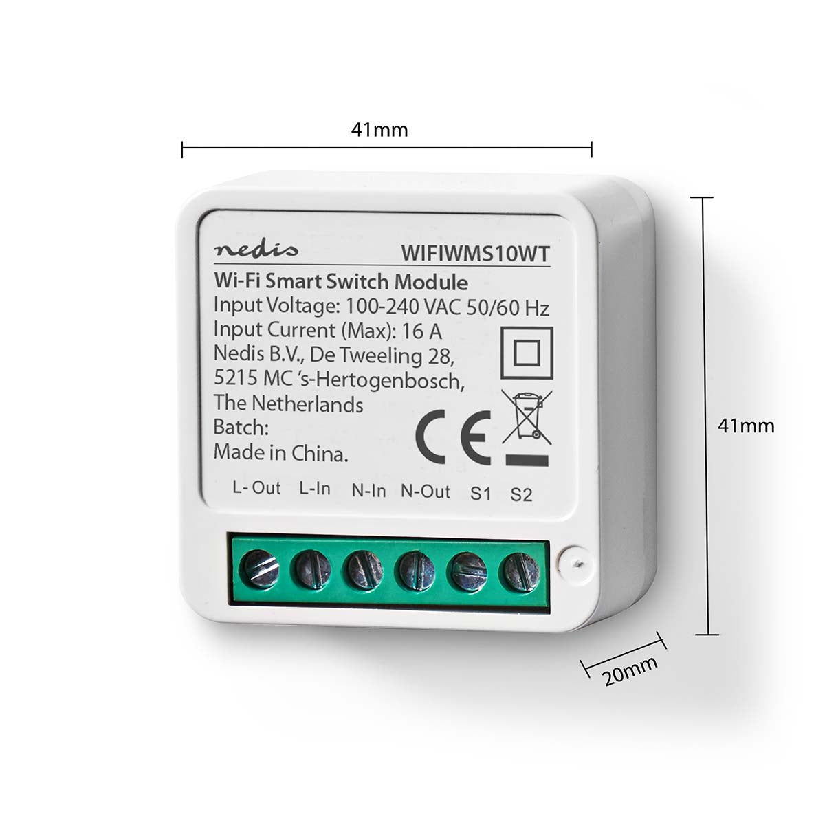 SmartLife Power Switch | Wi-Fi | 3680 W | Terminal Anschluß | App erhältlich für: Android™ / IOS