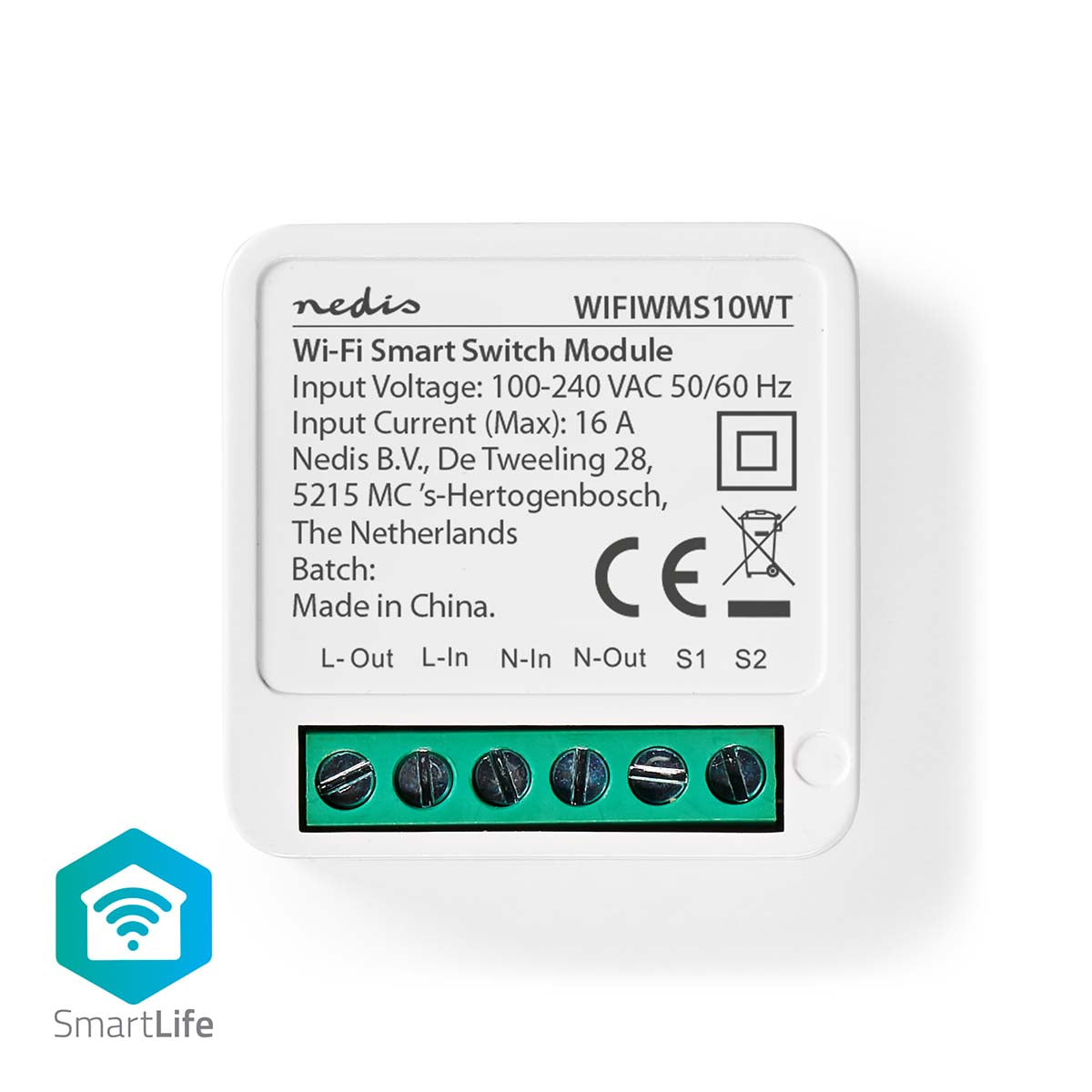 SmartLife Power Switch | Wi-Fi | 3680 W | Terminal Anschluß | App erhältlich für: Android™ / IOS