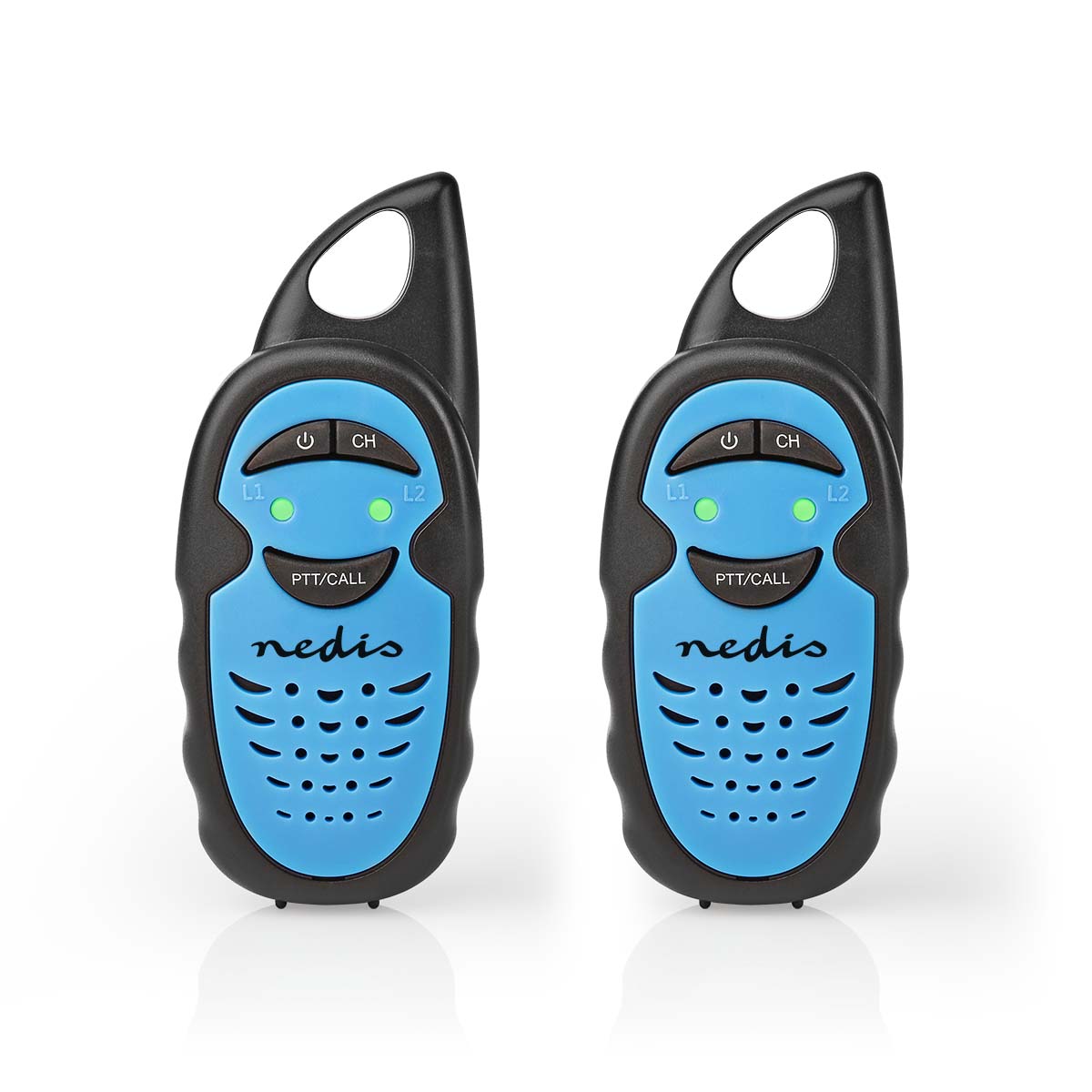 Walkie-Talkie-Set | 2 Hörer | Bis zu 3 km | Frequenzkanäle: 3 | PTT | Bis zu 3 Hours | Blau / Schwarz