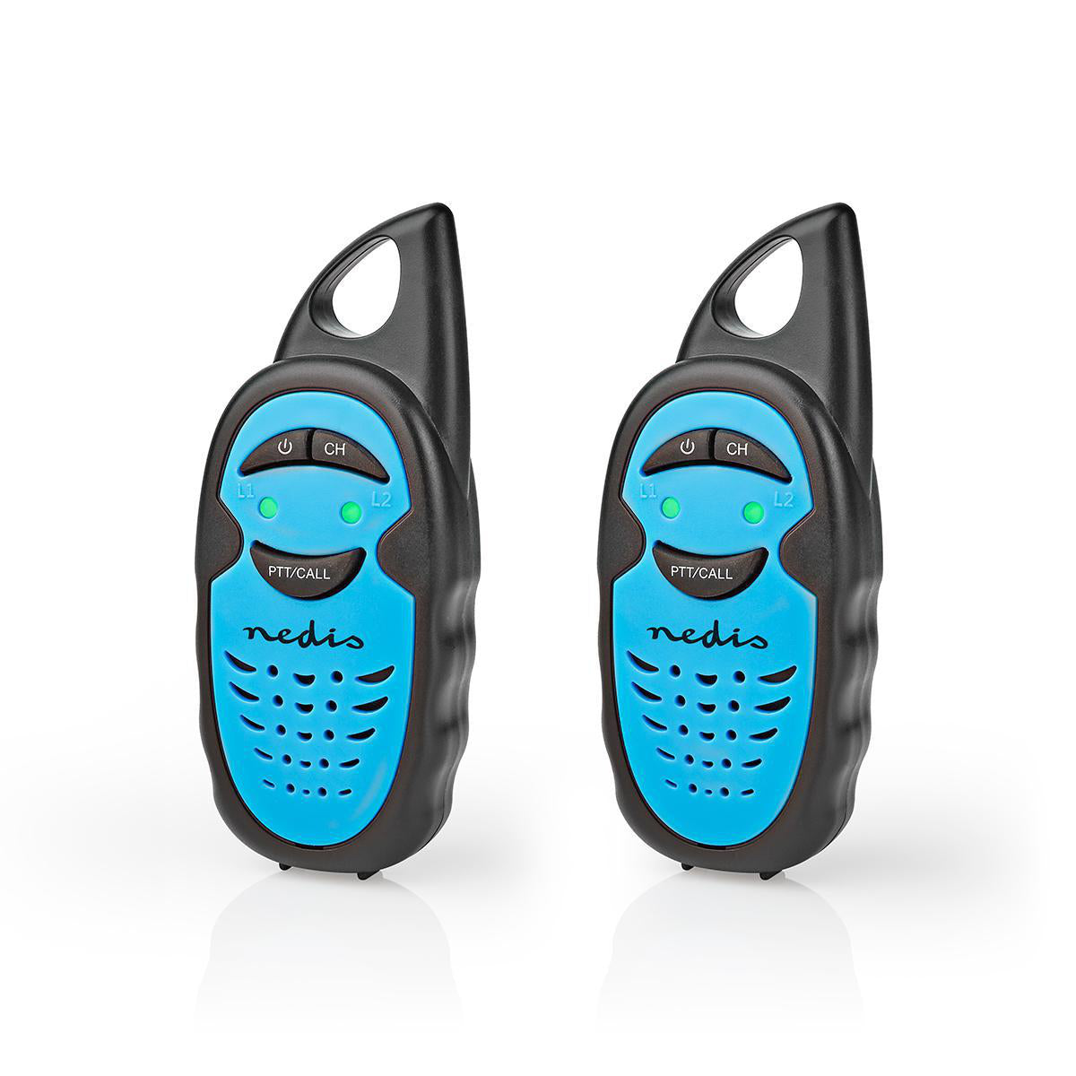 Walkie-Talkie-Set | 2 Hörer | Bis zu 3 km | Frequenzkanäle: 3 | PTT | Bis zu 3 Hours | Blau / Schwarz