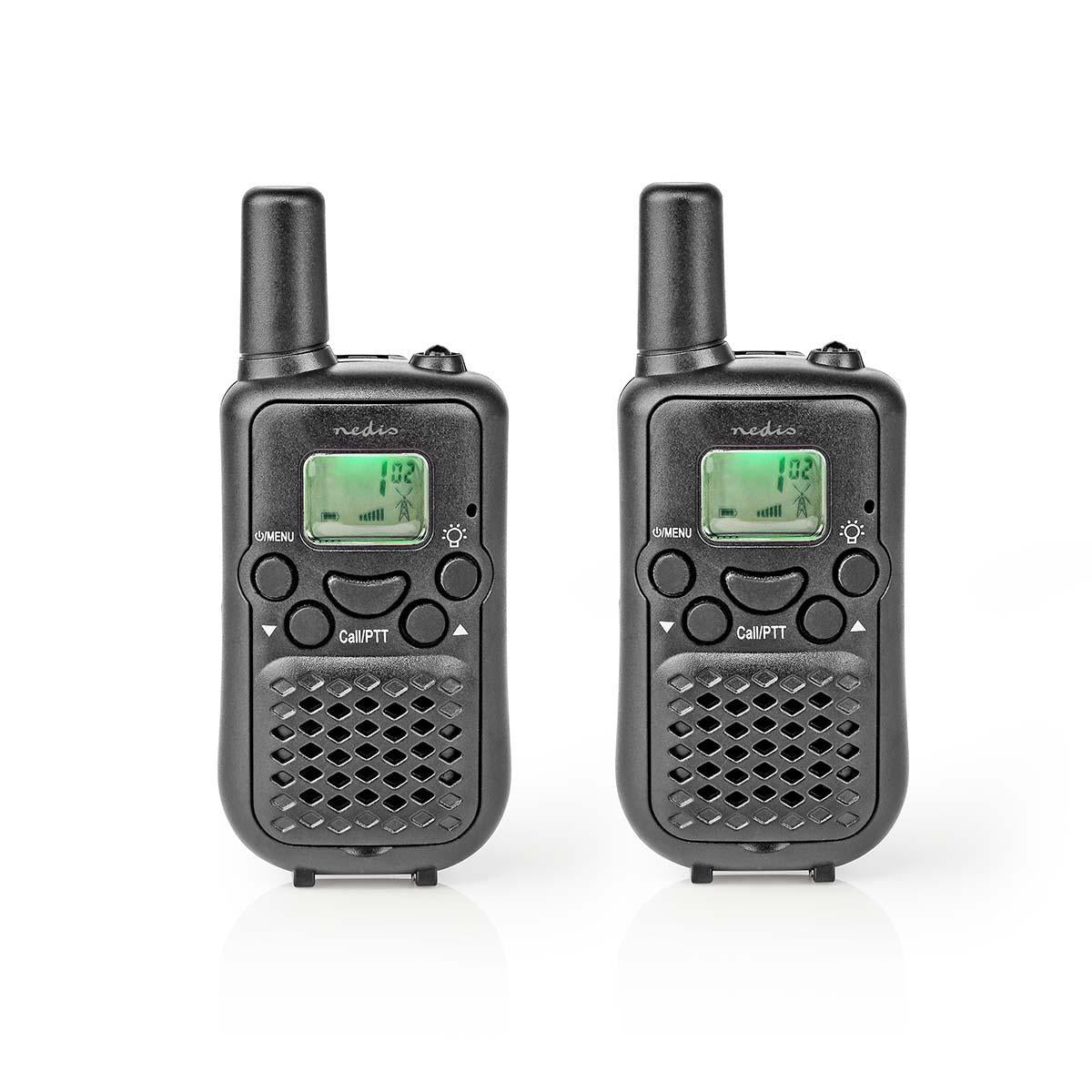 Walkie-Talkie-Set | 2 Hörer | Bis zu 5 km | Frequenzkanäle: 8 | PTT / VOX | Bis zu 2.5 Hours | Schwarz