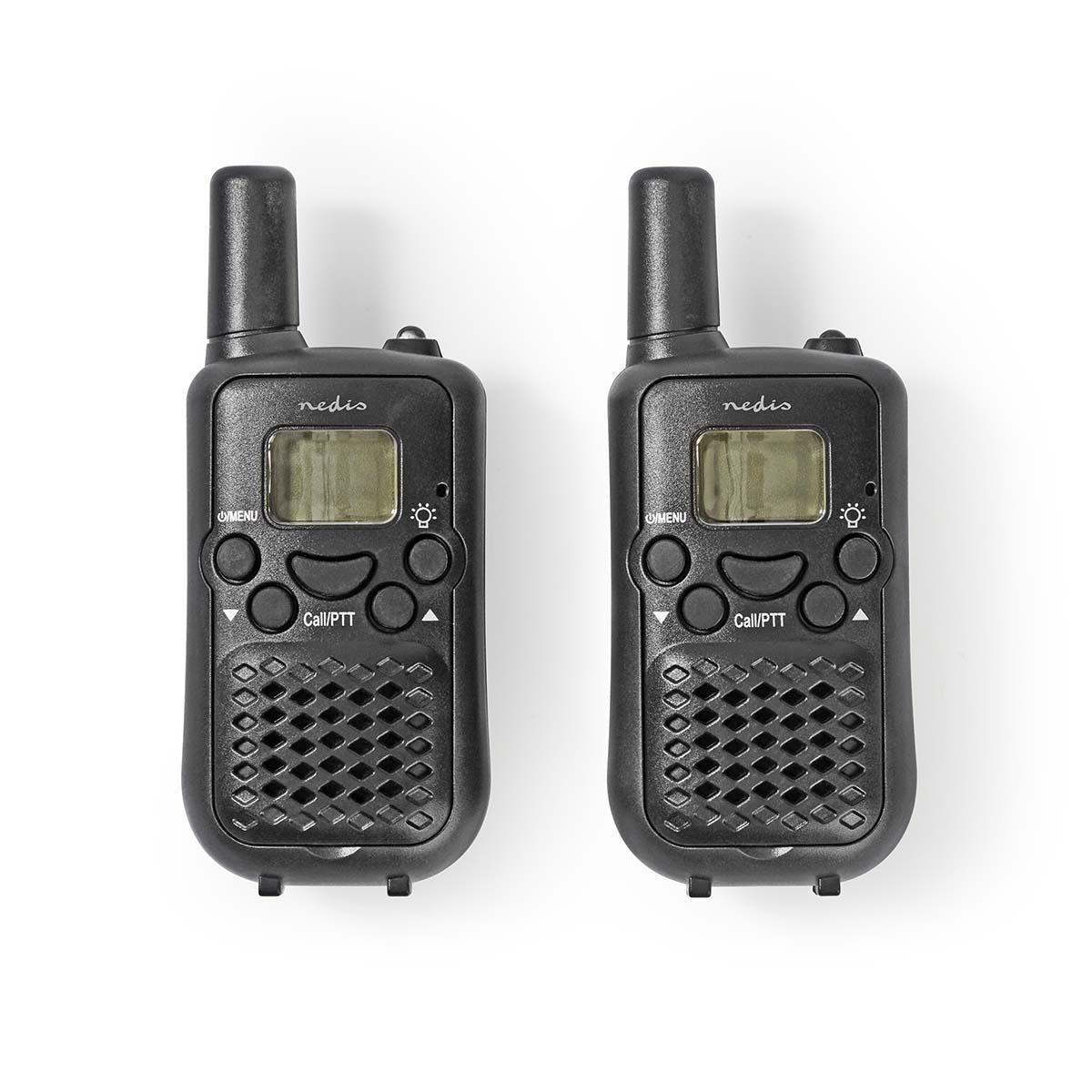 Walkie-Talkie-Set | 2 Hörer | Bis zu 5 km | Frequenzkanäle: 8 | PTT / VOX | Bis zu 2.5 Hours | Schwarz