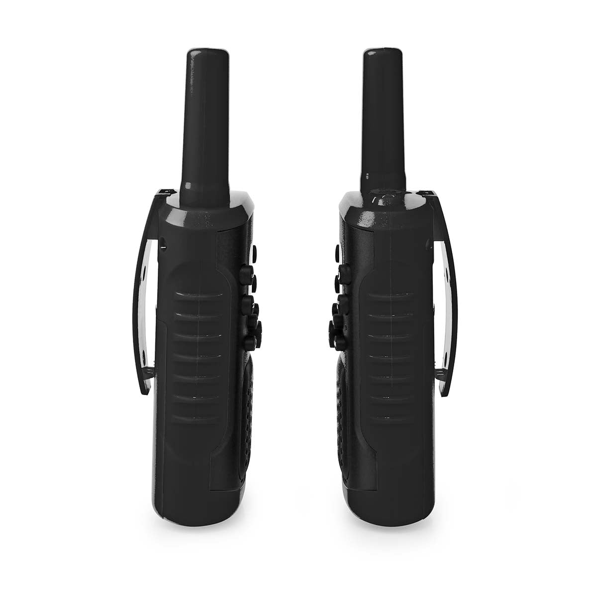 Walkie-Talkie-Set | 2 Hörer | Bis zu 6 km | Frequenzkanäle: 8 | PTT / VOX | Bis zu 3 Hours | Kopfhörerausgang | 2 Kopfhörer | Schwarz