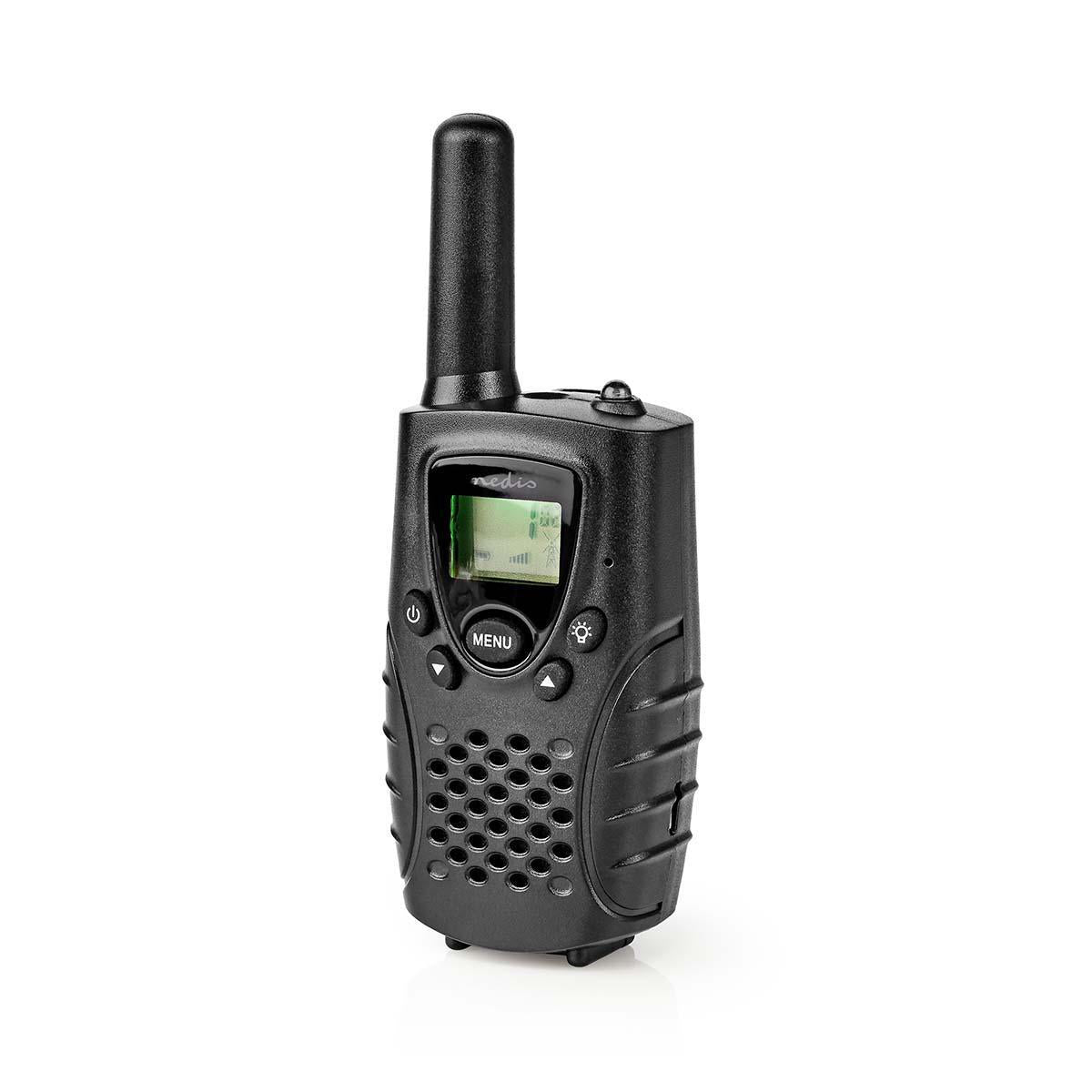 Walkie-Talkie-Set | 2 Hörer | Bis zu 8 km | Frequenzkanäle: 8 | PTT / VOX | Bis zu 2.5 Hours | Kopfhörerausgang | Schwarz