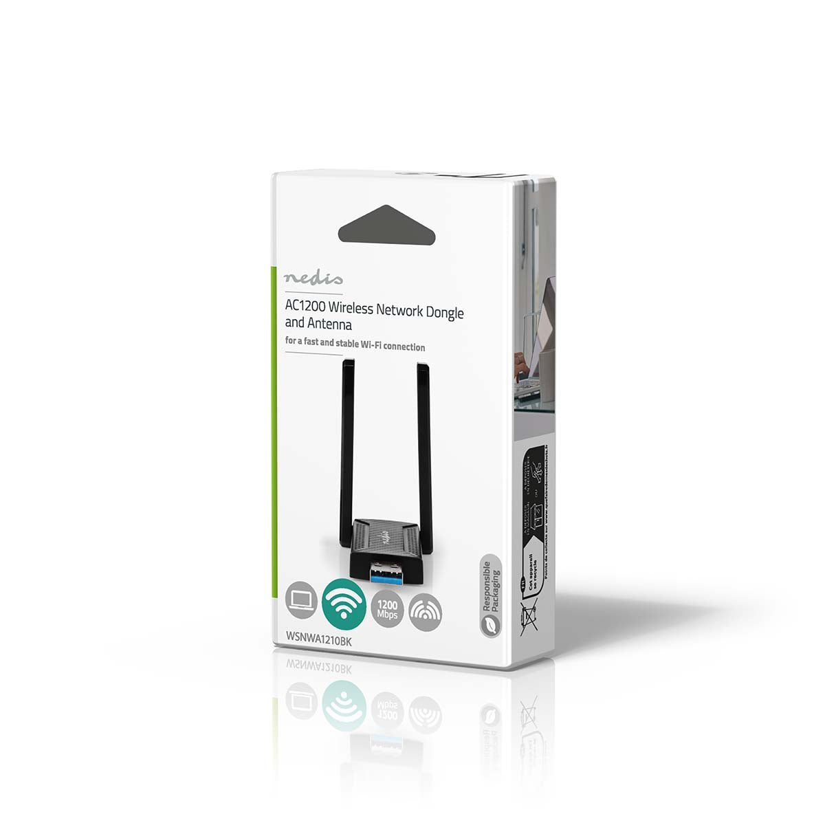 Netzwerk-Dongle | Wi-Fi | AC1200 | 2.4/5 GHz (Dual Band) | USB3.0 | Wi-Fi speed total: 1200 Mbps | Windows 10 / Windows 11 / Windows 8