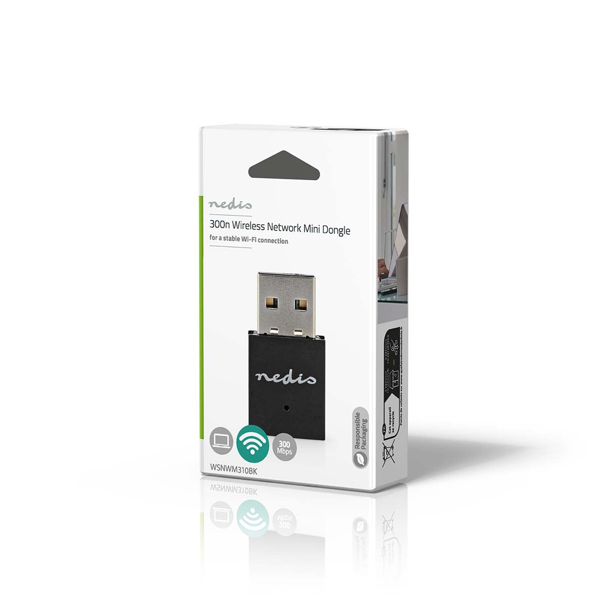 Netzwerk-Dongle | Wi-Fi | N300 | 2.4 GHz | USB2.0 | Wi-Fi speed total: 300 Mbps | Windows 10 / Windows 11 / Windows 8