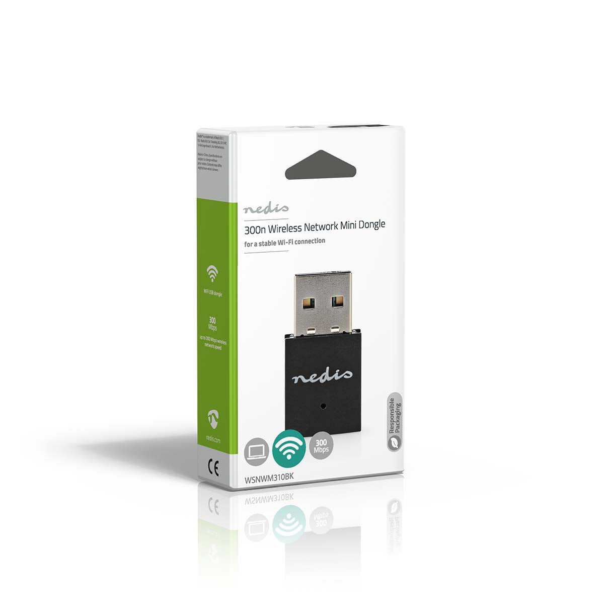 Netzwerk-Dongle | Wi-Fi | N300 | 2.4 GHz | USB2.0 | Wi-Fi speed total: 300 Mbps | Windows 10 / Windows 11 / Windows 8