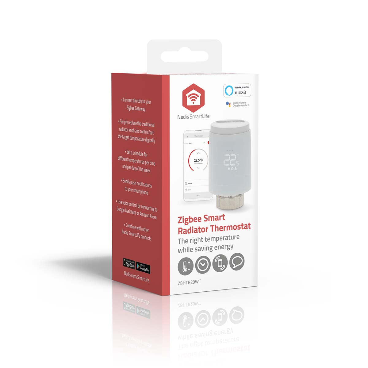 SmartLife Heizkörpersteuerung | Zigbee 3.0 | Batteriebetrieben | LED | Android™ / IOS
