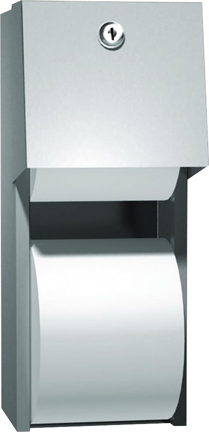 asdec life ® Doppel-WC-Rollenhalter Edelstahl zur Wandmontage, 152 x 305mm