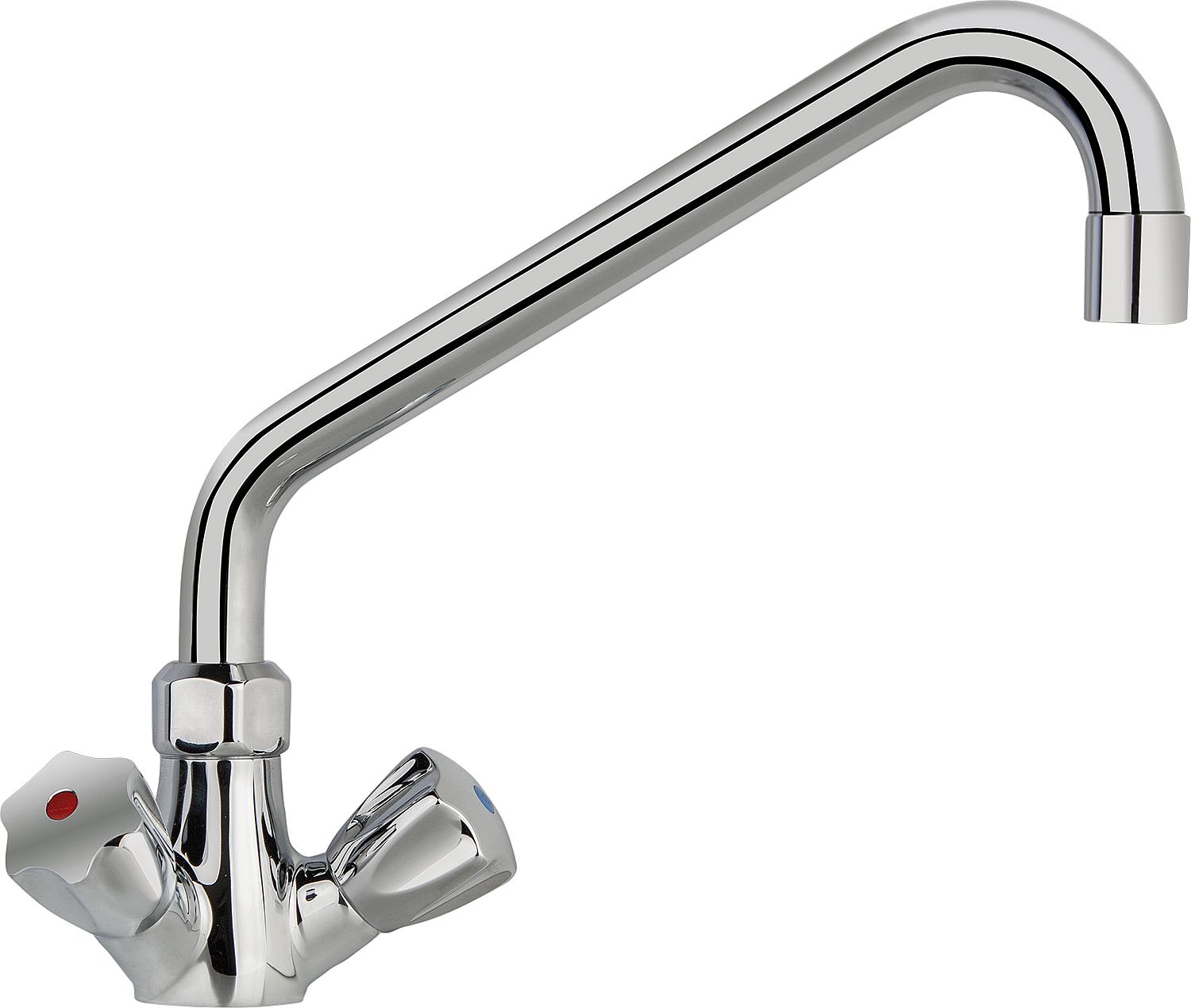 asdec life ® two-handle sink mixer KWC Gastro professional kitchen, chrome projection 300mm