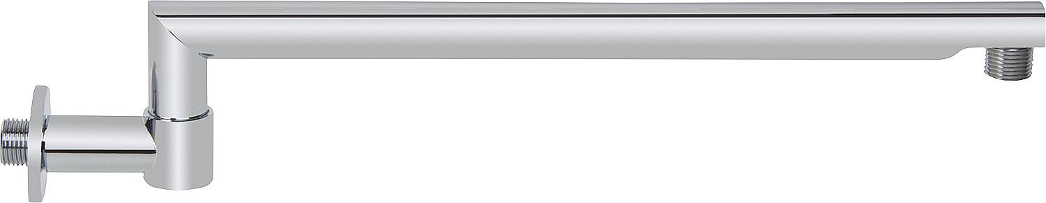 asdec life ® Brausearm "Rondo" 180° schwenkbar, L: 425mm Messing verchromt