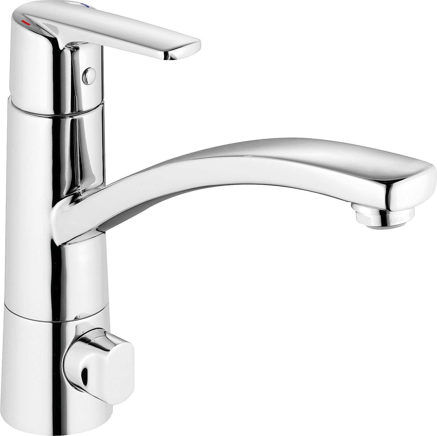 asdec life ® kitchen fitting Heinrichschulte Alpha 300, chrome with device connection valve