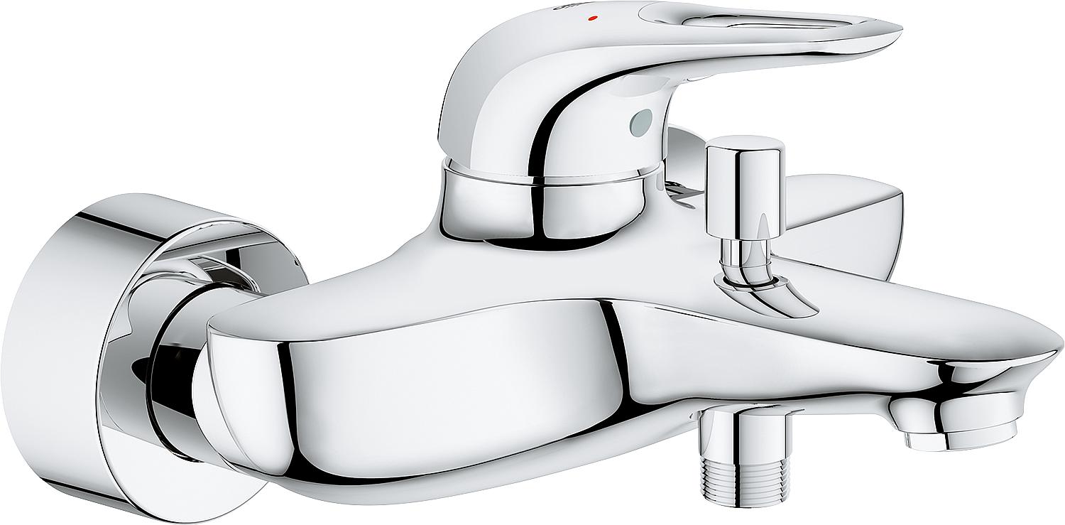 asdec life ® bath mixer Grohe Eurostyle chrome-plated, open lever, exposed