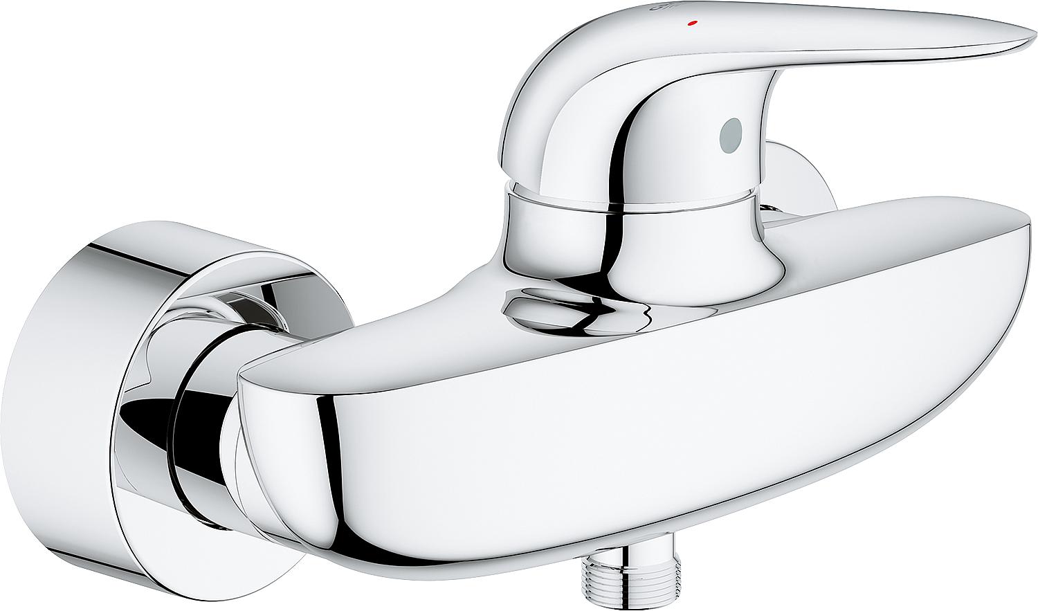 asdec life ® shower mixer Grohe Eurostyle chrome-plated, closed lever, exposed