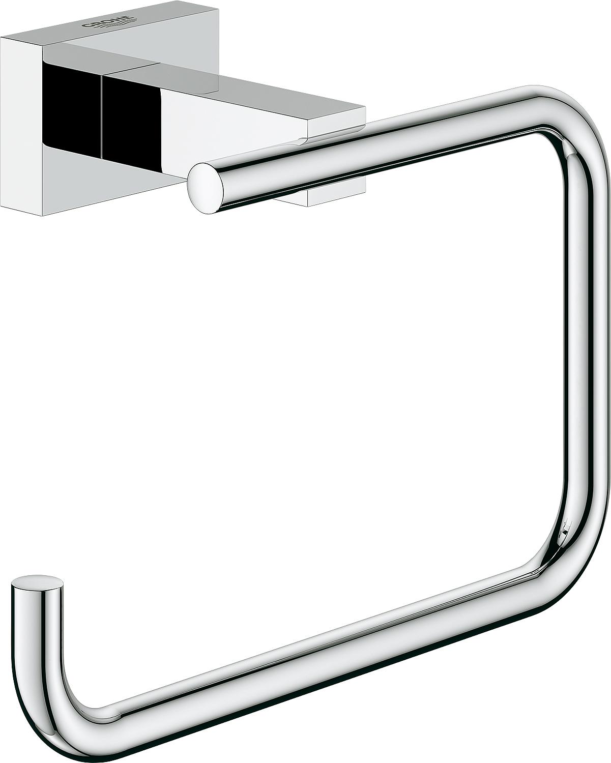 asdec life ® toilet roll holder Grohe Essentials Cube, chrome without lid